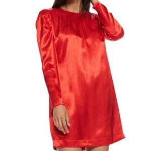 Nine West XS Red Puff Sleeve Shift Dress